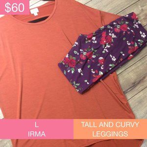 Lularoe Large Irma & TC Leggings Outfit